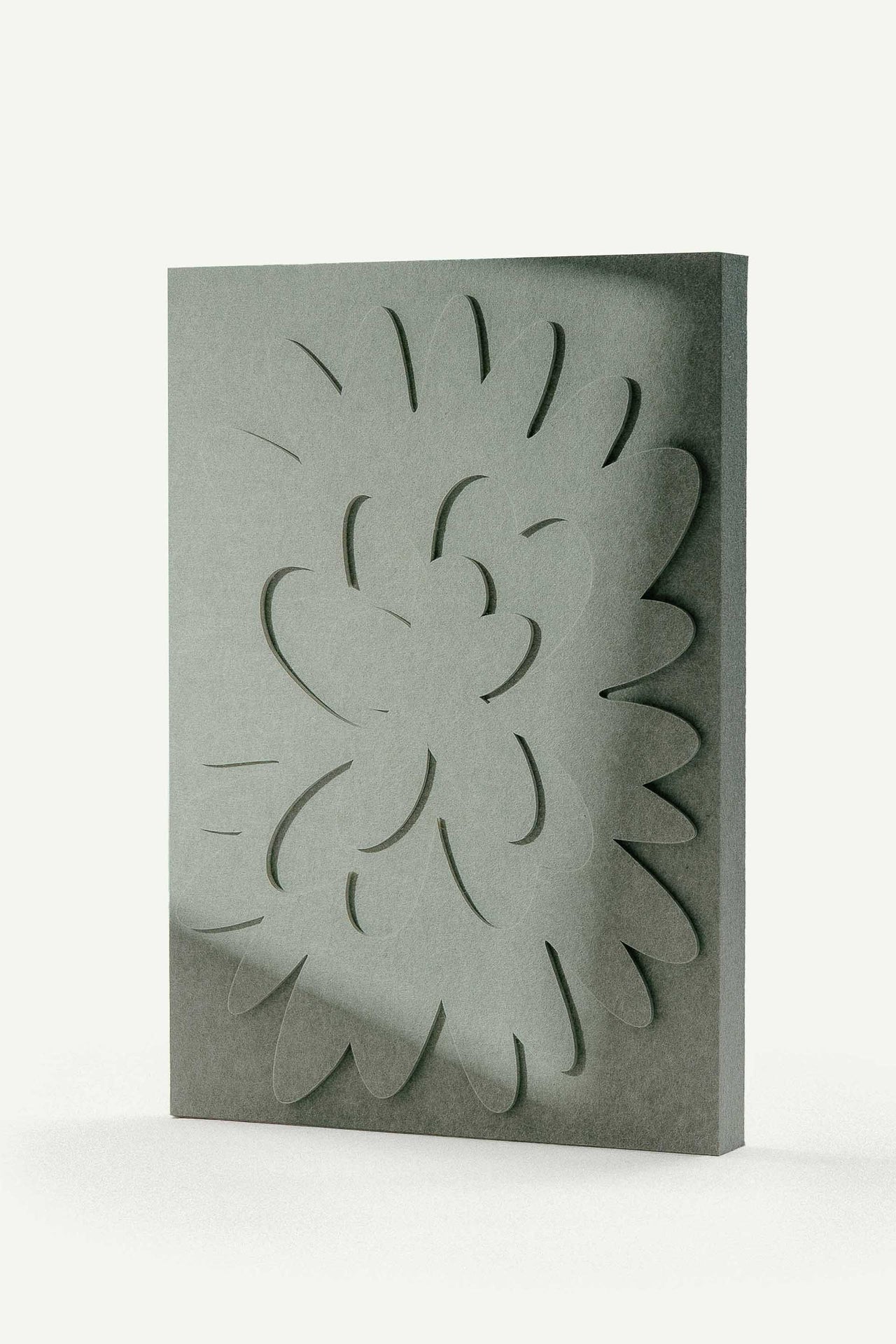 Pansy Bratek relief by LUDISM and Bafeo – sound-absorbing panel symbolizing friendship in Polish folk culture.