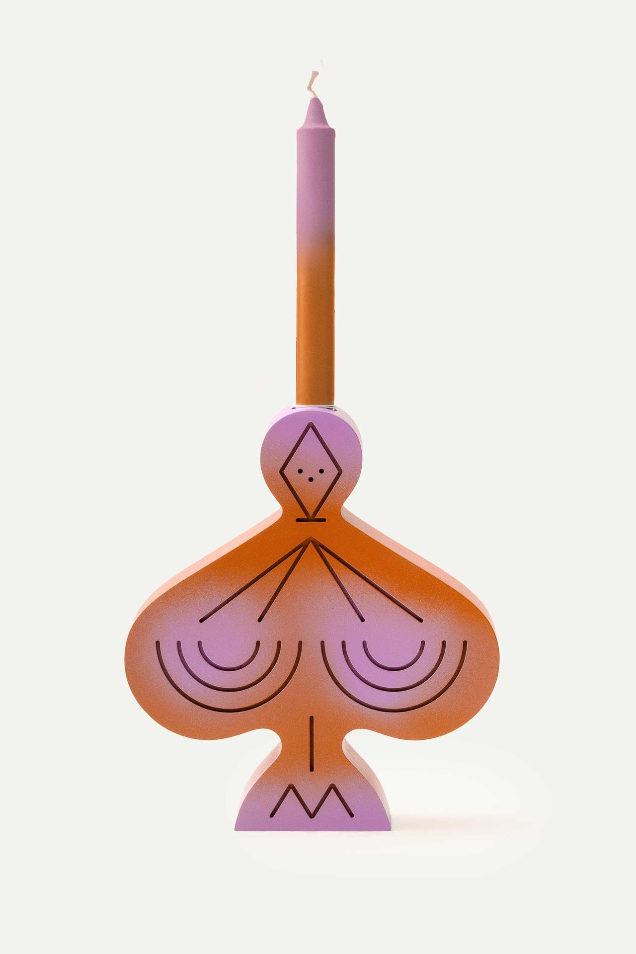 Pressed wood figurine by LUDISM – Spring Equinox Goddess, candle holder, incense burner, made in Poland.