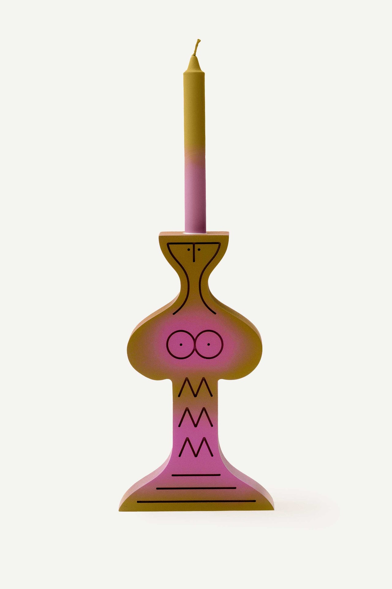 Pressed wood Syrena figurine by LUDISM – candle holder, incense burner, decor item, crafted in Poland.