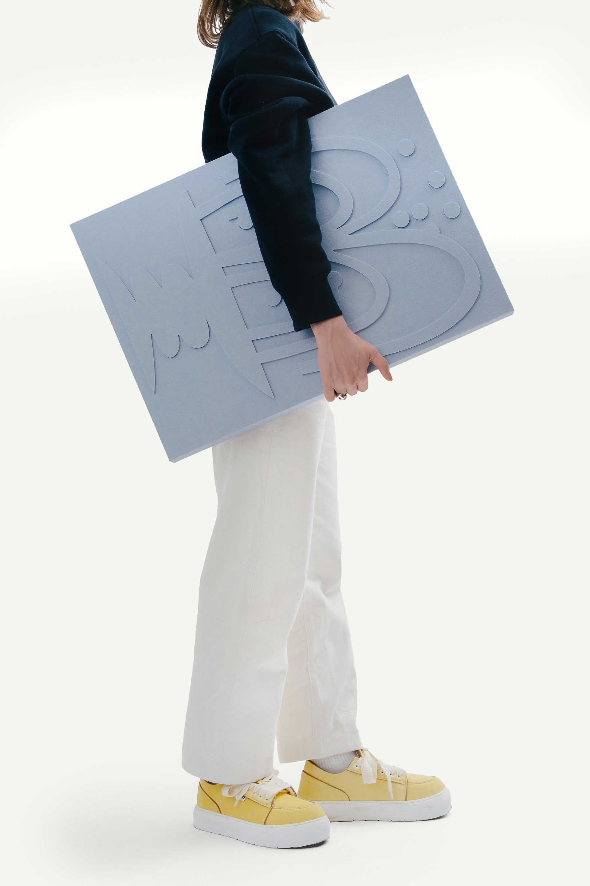 Acoustic panel by LUDISM x Bafeo, echoing the purity of springs and Slavic spirits of healing. Small size.