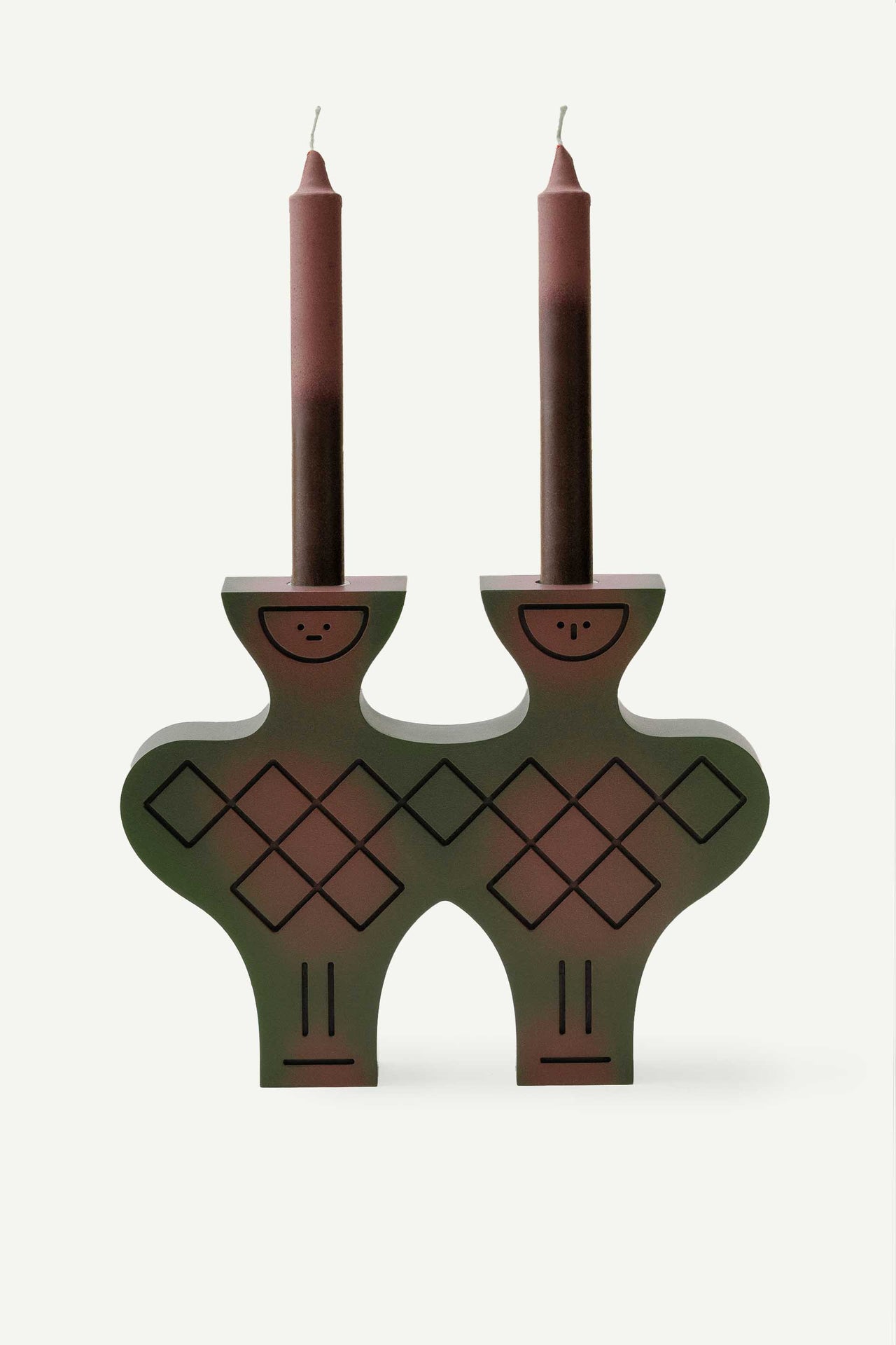 Pressed wood figurine by LUDISM – multifunctional candle holder and incense burner, made in Poland.