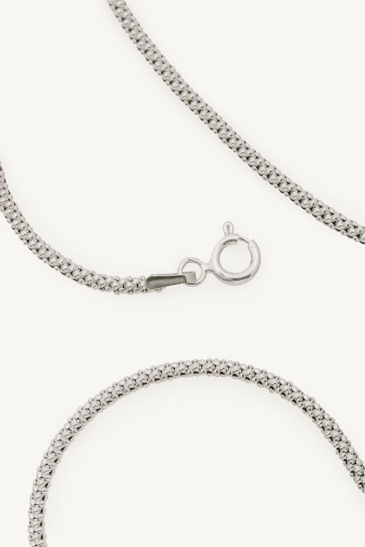 Srebrny Łańcuszek Oval