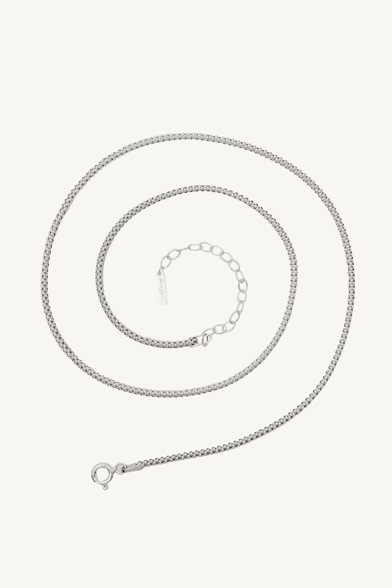 Srebrny Łańcuszek Oval