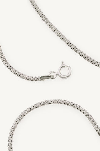 Srebrny Łańcuszek Oval