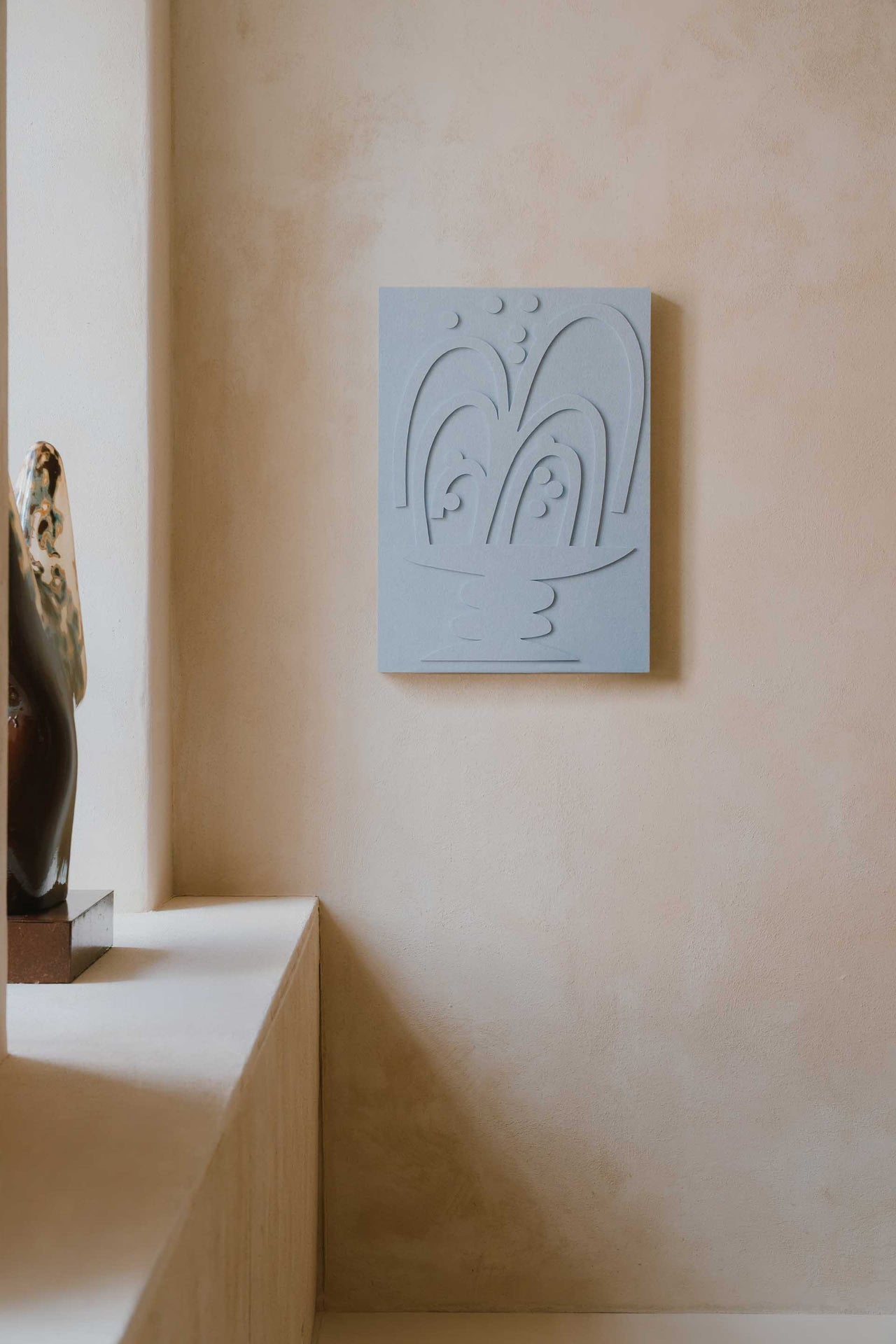 LUDISM x Bafeo acoustic panel inspired by springs and rusałki – symbols of healing and fertility.